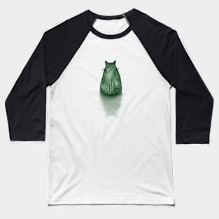 Wise Green Loaf Cat Baseball T-Shirt